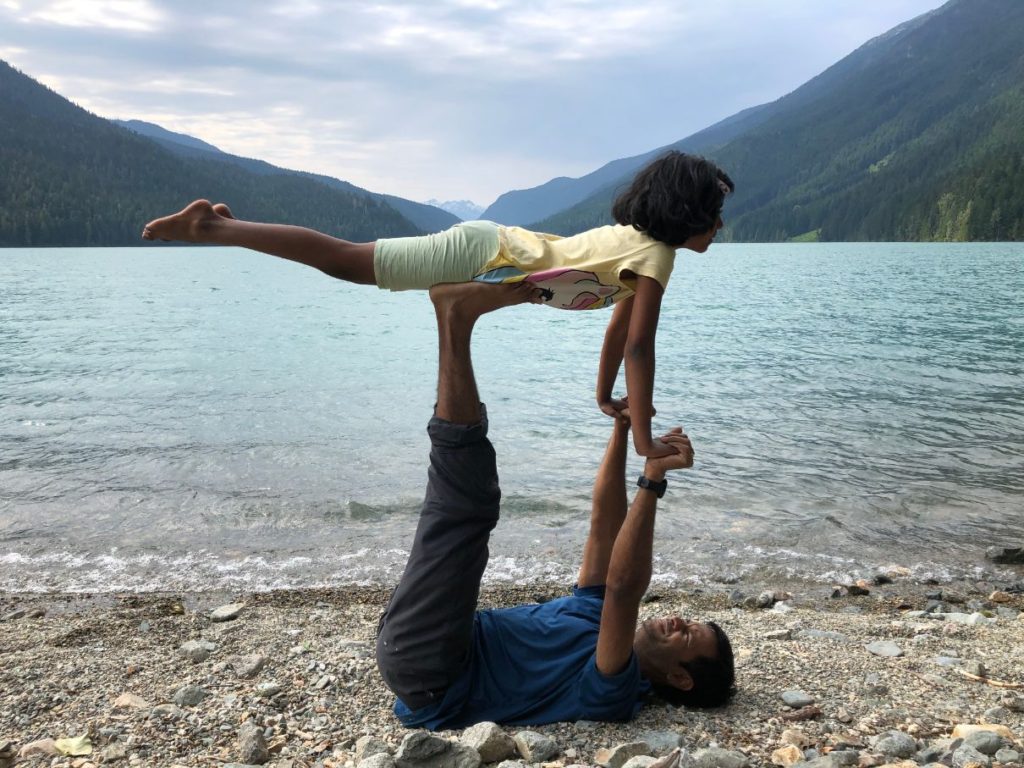 Acro Yoga at Cheakamus Lake