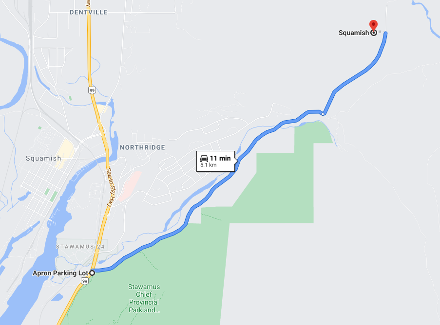 Google Maps Directions to Playground Crag