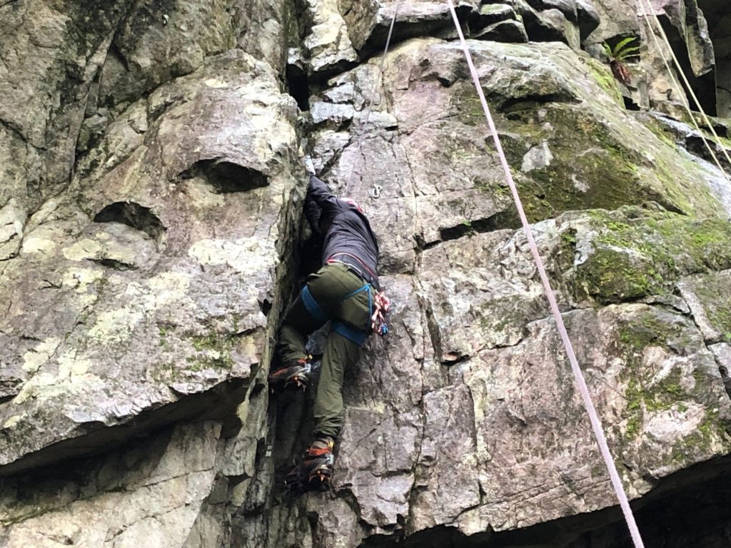 Dry Tooling at Burke Crag - Dennet Bluffs