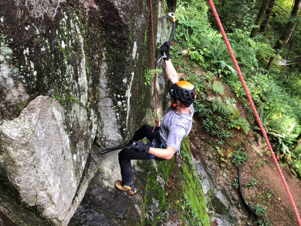 Dry Tooling at Burke Crag - Dennet Bluffs