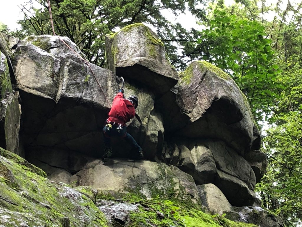 Dry Tooling at Burke Crag - Dennet Bluffs