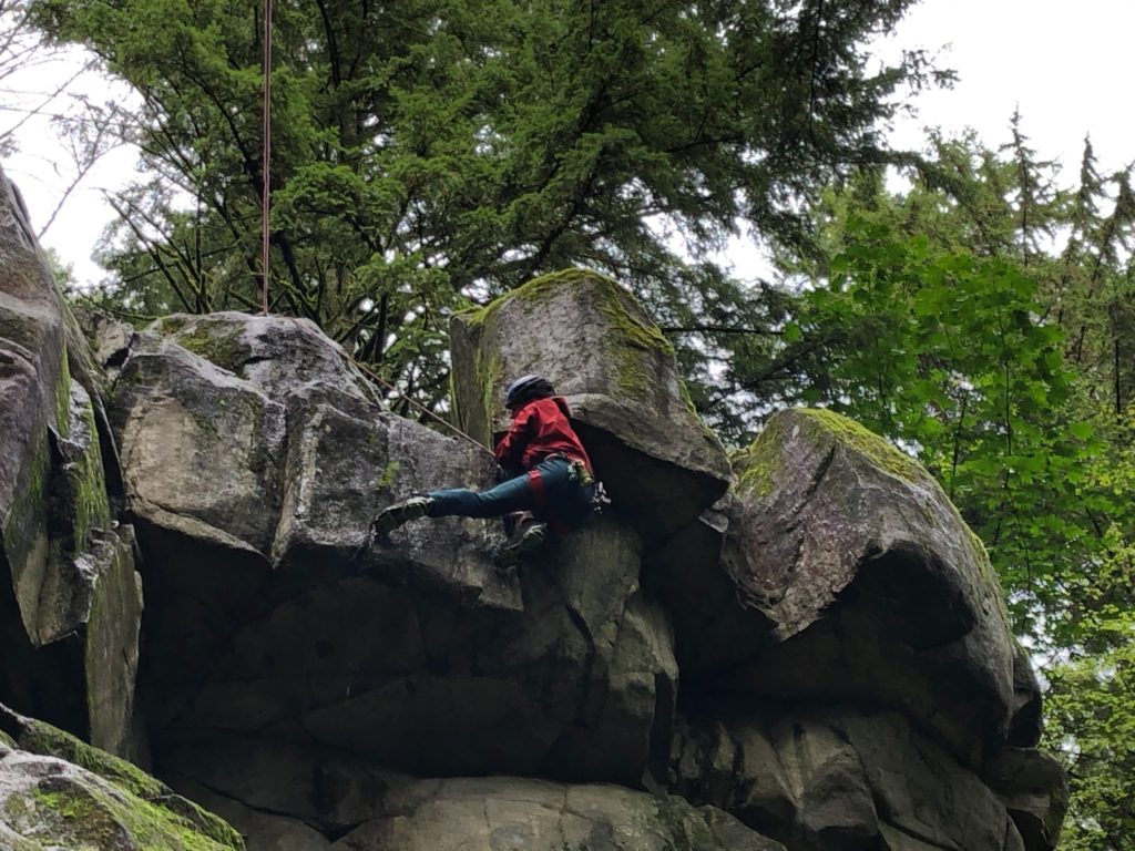 Dry Tooling at Burke Crag - Dennet Bluffs