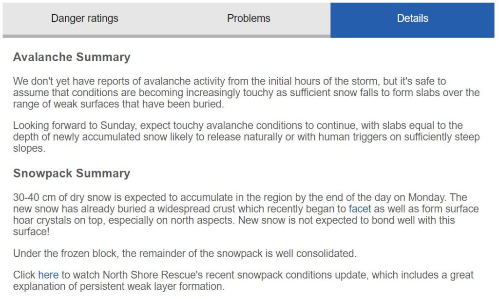 Avalanche Canada Forecast