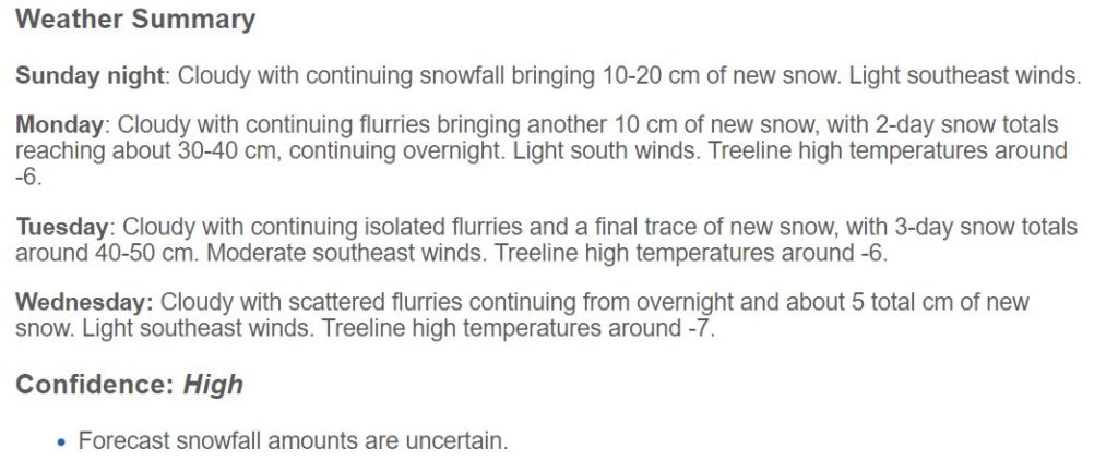 Avalanche Canada Forecast