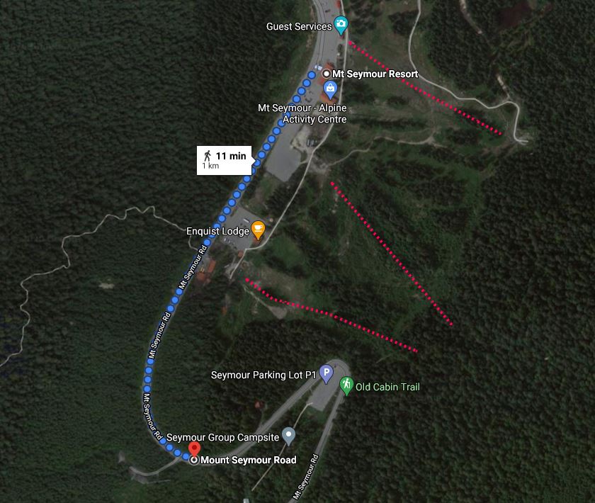 Mt Seymour Parking Lot