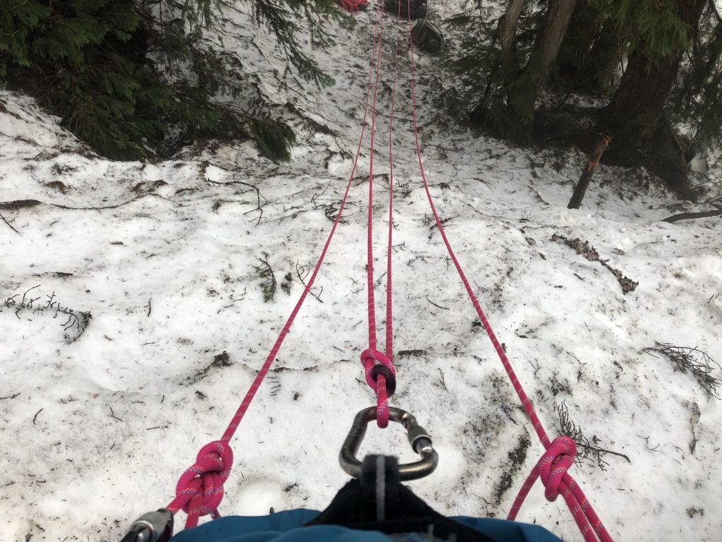 Crevasse Rescue Practice on Mount Seymour