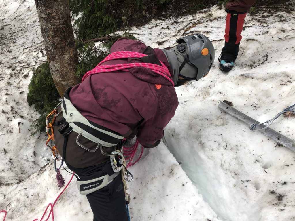 Crevasse Rescue Practice on Mount Seymour
