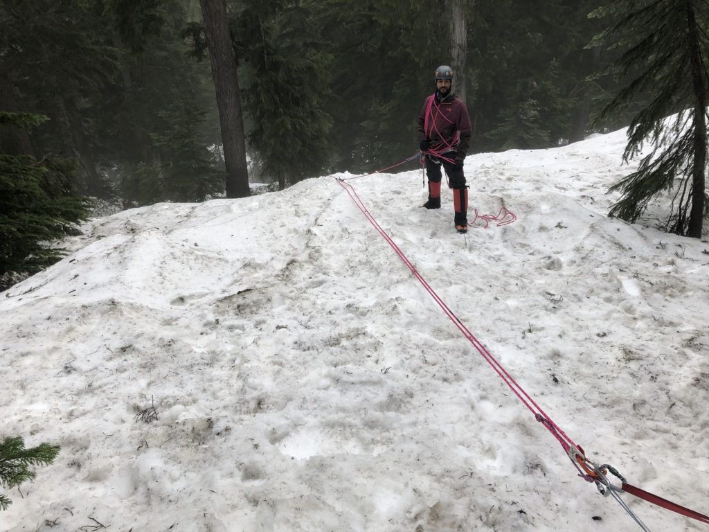 Crevasse Rescue Practice on Mount Seymour