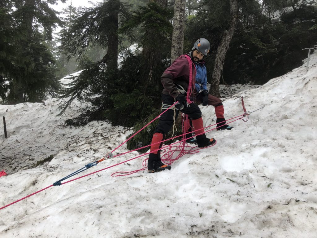 Crevasse Rescue Practice on Mount Seymour
