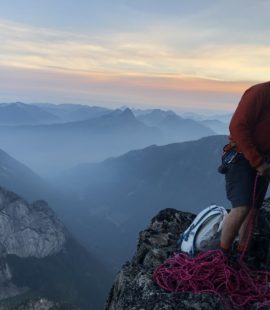 Oudi on West Ridge of Mount Rexford