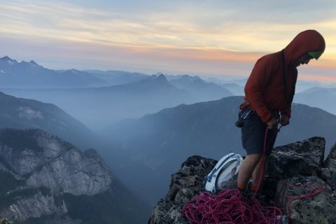 Oudi on West Ridge of Mount Rexford