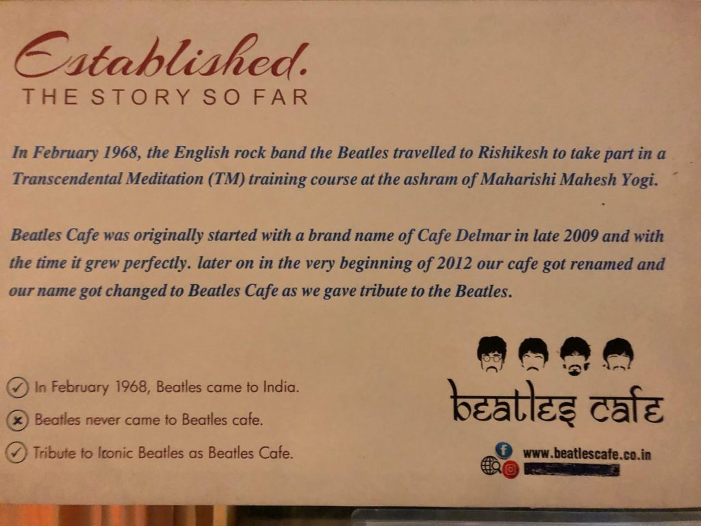 Beatles Cafe Tapovan Rishikesh