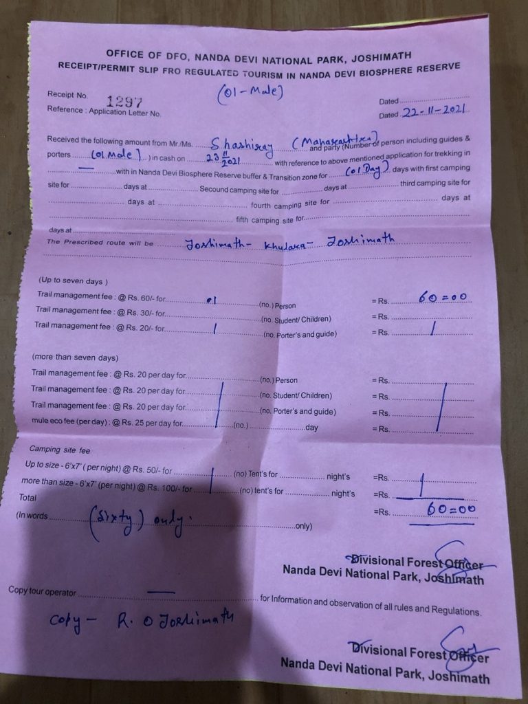 Kuari Pass Solo Day Trek - Nanda Devi Biosphere Reserve - Day Hike Permit