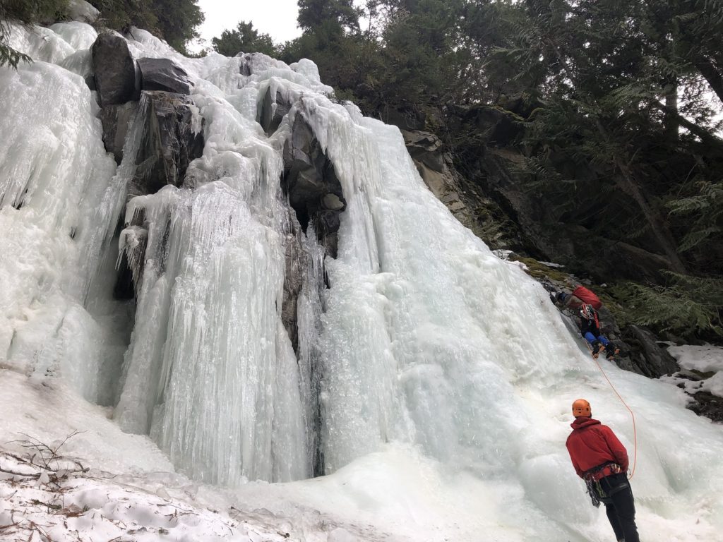 Rambles Upper Tier flows Ice Climbing
