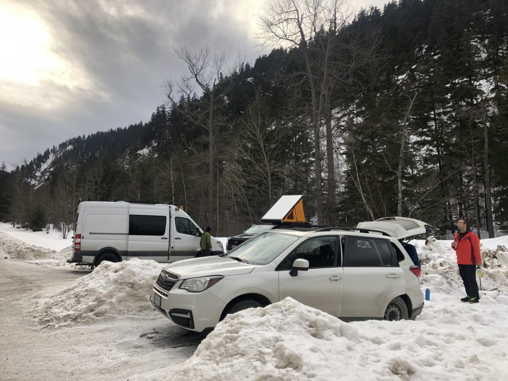 Ice Climbing Rambles Parking Lot