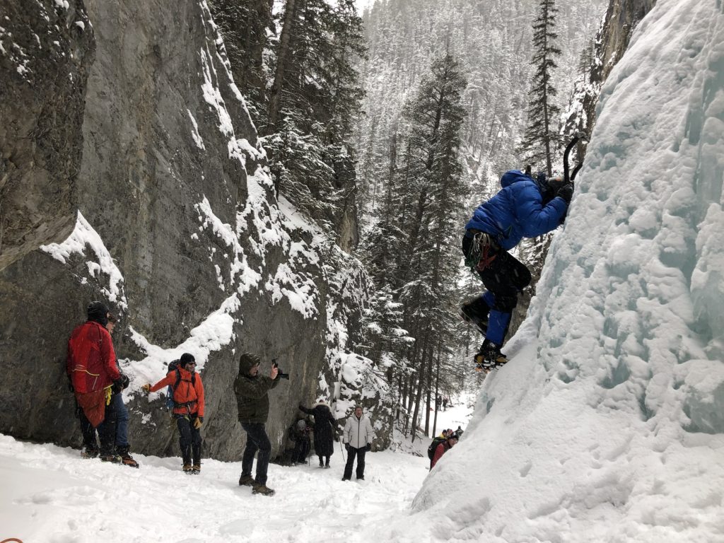 Canadian Rockies Ice Climbing Grotto Canyon - Grotto Falls