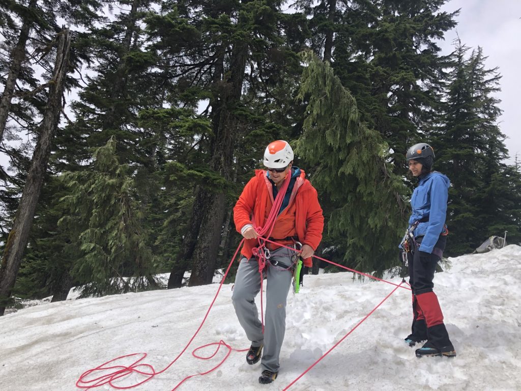 Crevasse Rescue Practice on Mount Seymour