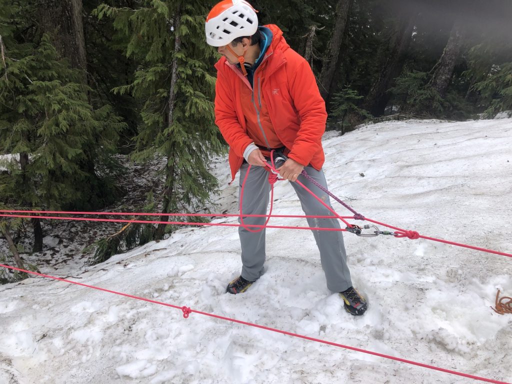 Crevasse Rescue Practice on Mount Seymour