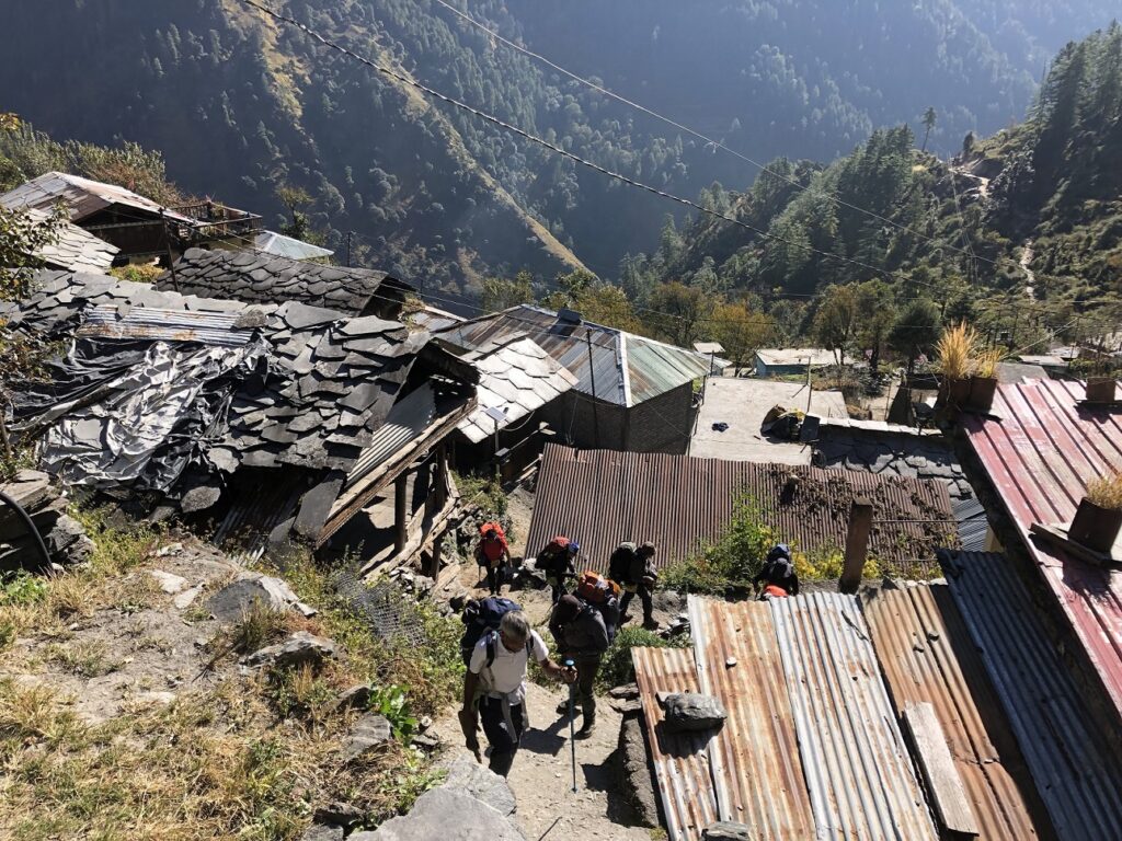 Gidara Bugyal Trek - Start of the trek from Bhangeli