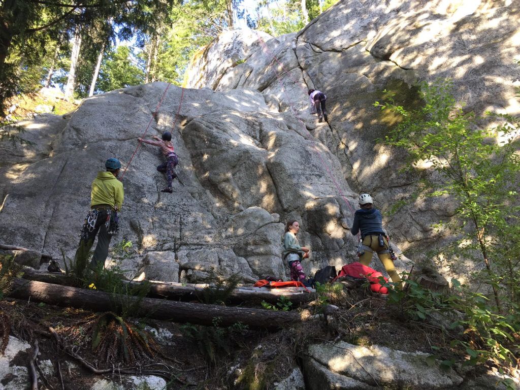 Kids Climbing in Squamish Free and Easy Area