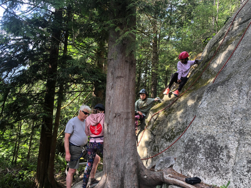 Kids Climbing in Squamish Free and Easy Area