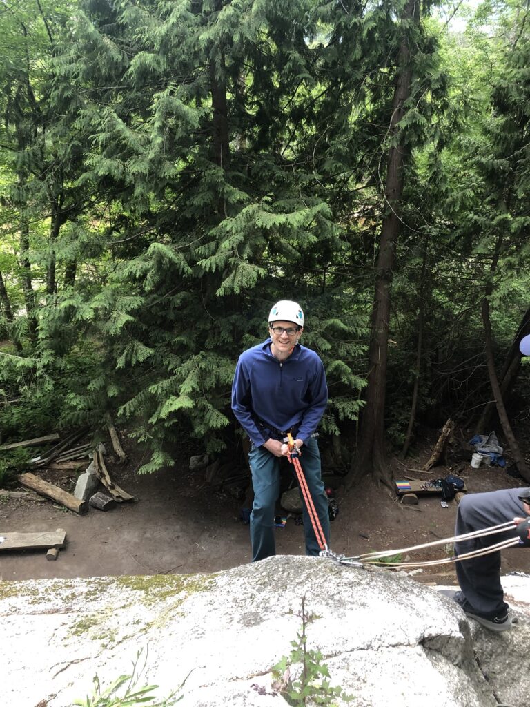 rappelling at Sidecar - Free and Easy area