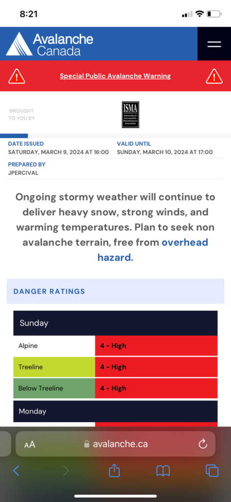 Avalanche Forecast - Avalanche Canada