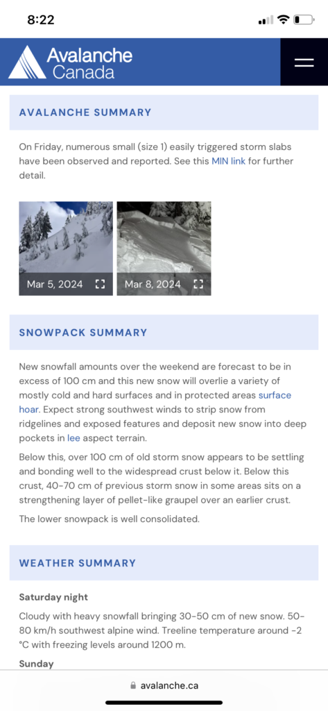 Avalanche Forecast - Avalanche Canada