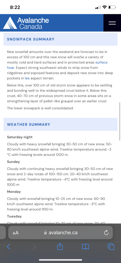 Avalanche Forecast - Avalanche Canada