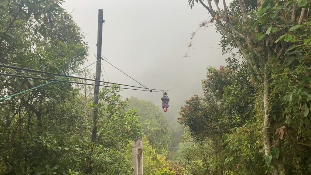 Ecuador Banos Puntzan Canopy Ziplining
