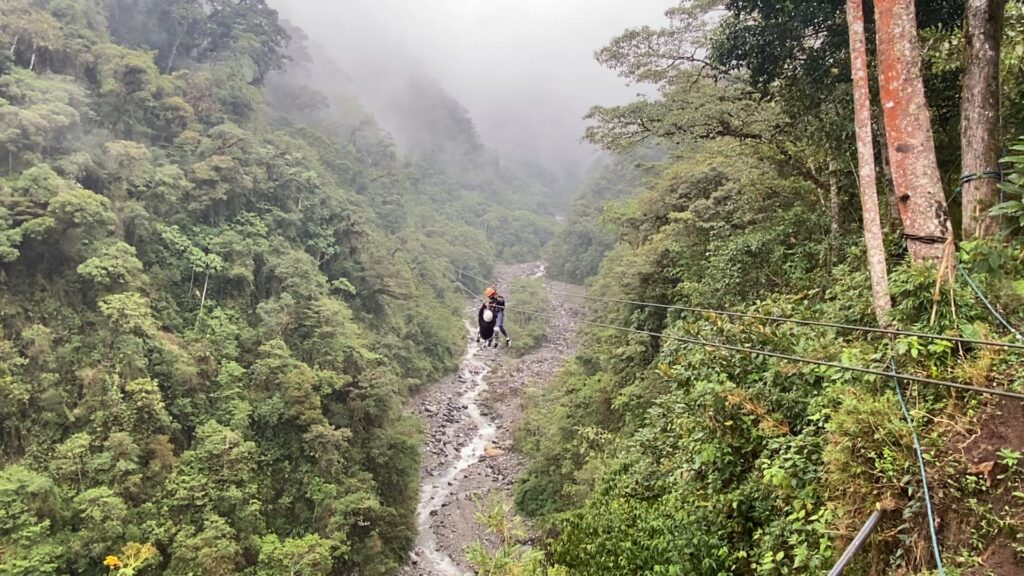Ecuador Banos Puntzan Canopy Ziplining