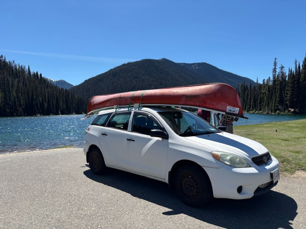 Portaging at Lightning Lakes Chain Trail in EC Manning Park